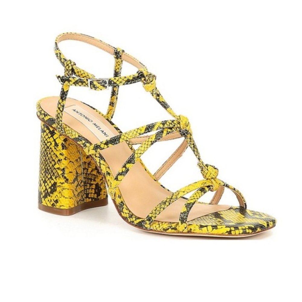 NWT Snake Print Leather Sandals Size 6M